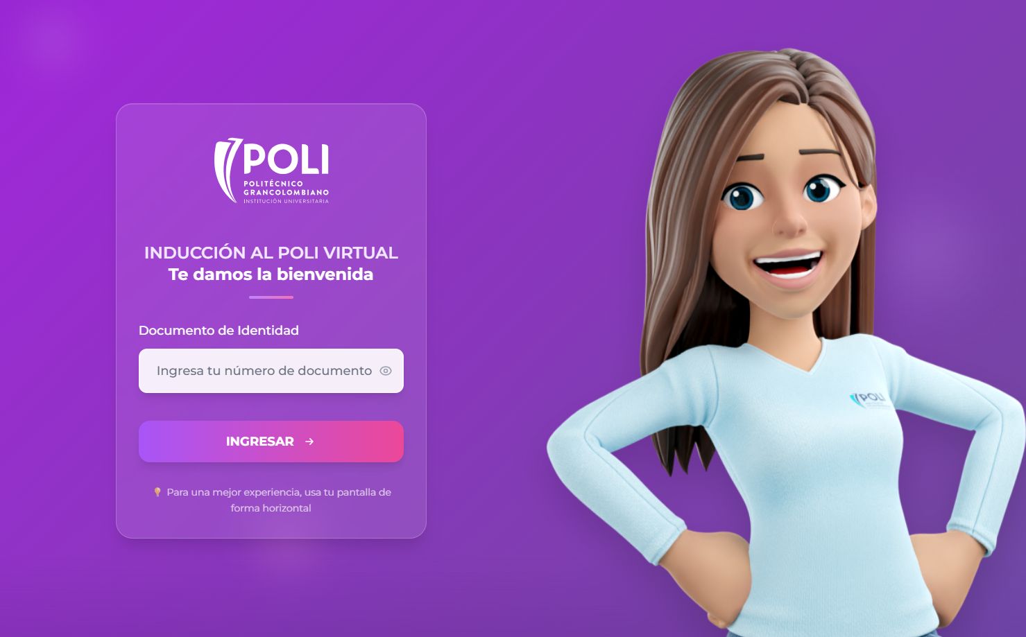 Ingresa al aplicativo de inducción al Poli