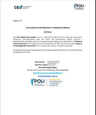 Conferencia noticiero punto financiero