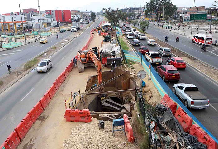 Construcción para el metro de Bogotá