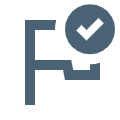 <svg xmlns="http://www.w3.org/2000/svg" height="24px" viewBox="0 -960 960 960" width="24px" fill="#496374"><path d="M500-560ZM200-120v-680h250q-5 20-8 40t-2 40H280v240h290l16 80h134v-46q20 0 40-3t40-9v138H520l-16-80H280v280h-80Zm491-516 139-138-42-42-97 95-39-39-42 43 81 81Zm29-290q83 0 141.5 58.5T920-726q0 83-58.5 141.5T720-526q-83 0-141.5-58.5T520-726q0-83 58.5-141.5T720-926Z"/></svg>
