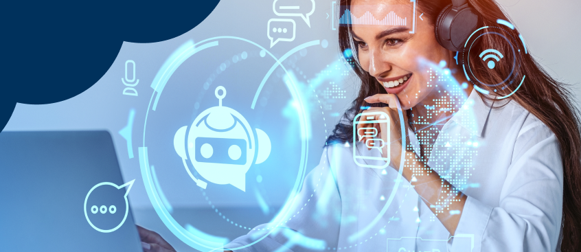 Mujer explora las ventajas que ofrece la ia y la computación avanzada