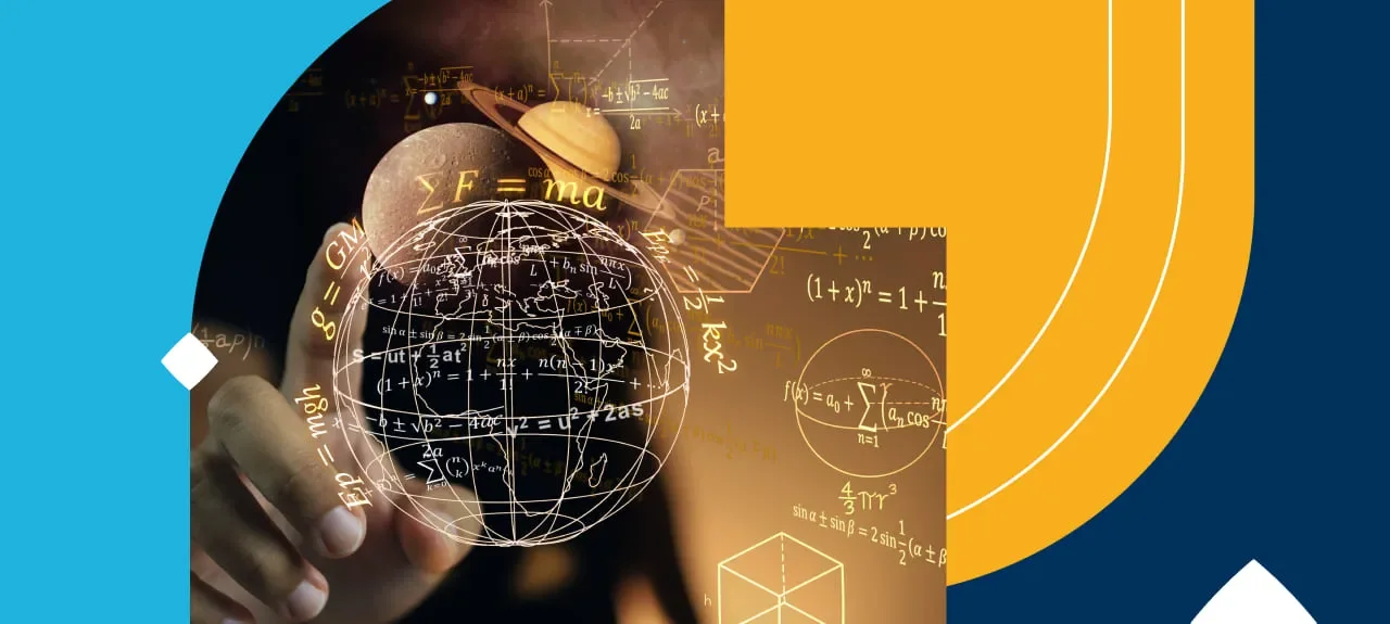 Dedo con varias operaciones numéricas 