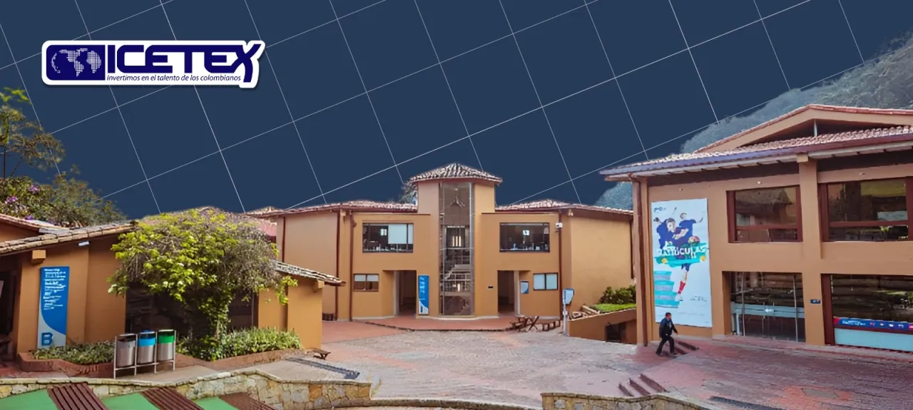 Estructura edificios Poli, incluyendo logo de ICETEX.