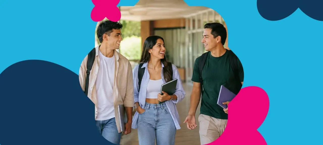 Estudiantes universitarios de Mercadeo en las instalaciones del Poli en Medellín.​
