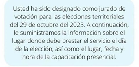 Fui elegido jurado de votación