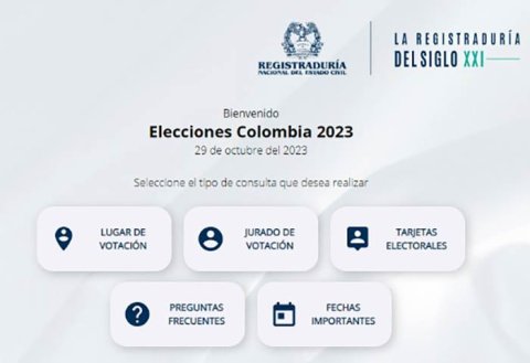 Registraduría Nacional, Elecciones Colombia 2023