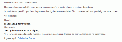 Generación de contraseña