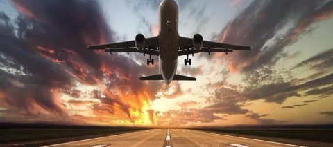 Avión despegando