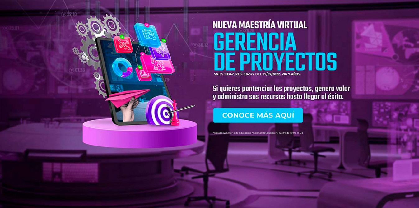 Donde estudiar una maestria de gerencia de proyectos en modalidad virtual en Colombia